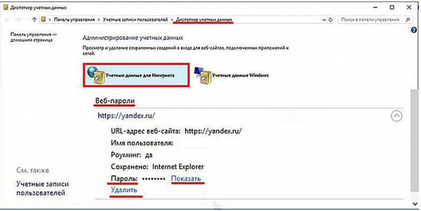 Где хранятся пароли в браузере Internet Explorer