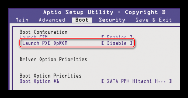 Что такое PXE OPROM в BIOS